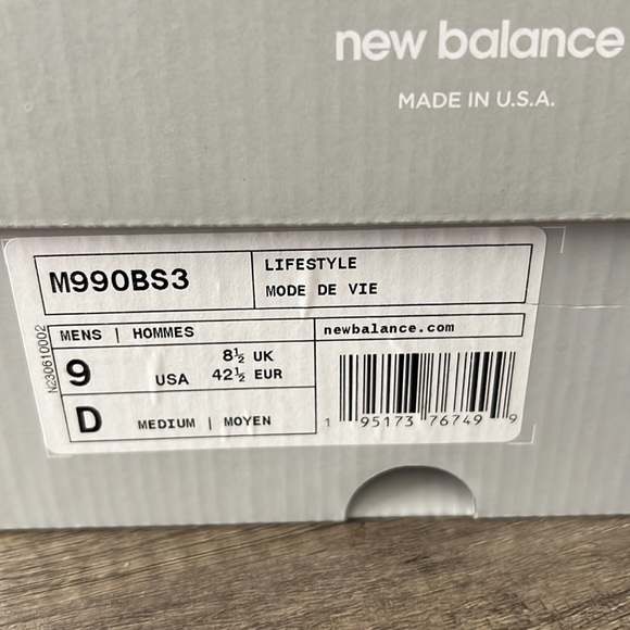 New Balance 990v3 Core - Made in USA - Size M 9 - Picture 10 of 10